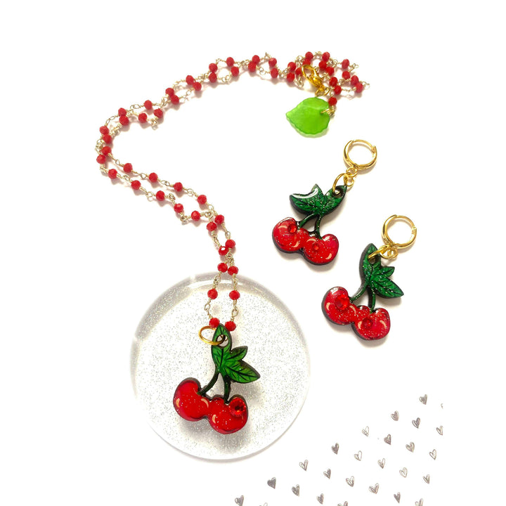 Retro Cherry Earrings by Rosie Rose Parker