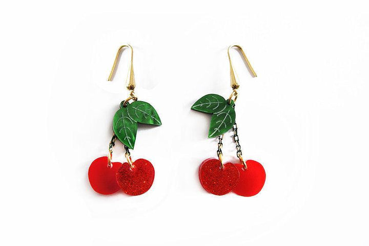 Retro Cherry Statement Earrings by Laliblue - Quirks!