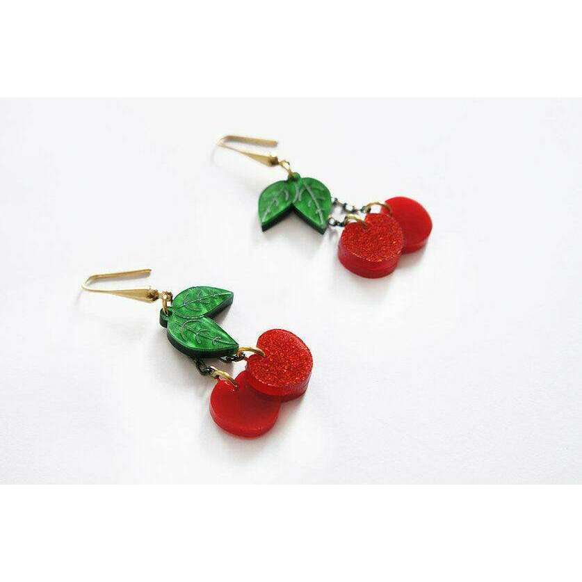 Retro Cherry Statement Earrings by Laliblue - Quirks!