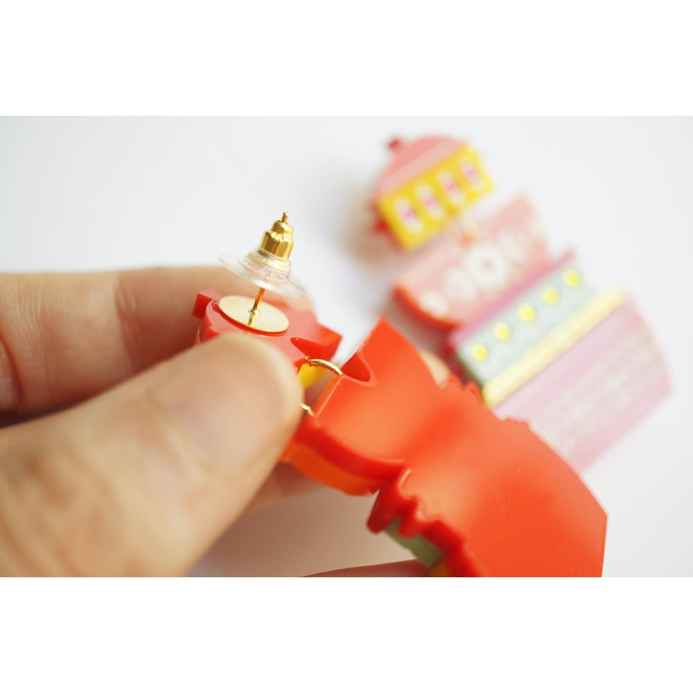 Retro Pyrex Container Earrings by Laliblue 3