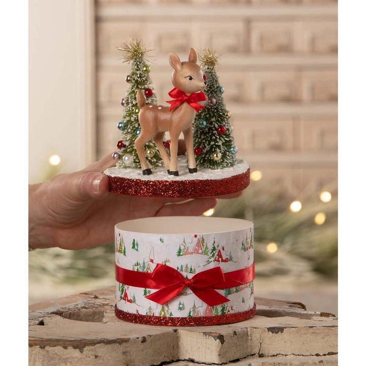 Retro Ruby Reindeer on Box by Bethany Lowe Designs 1