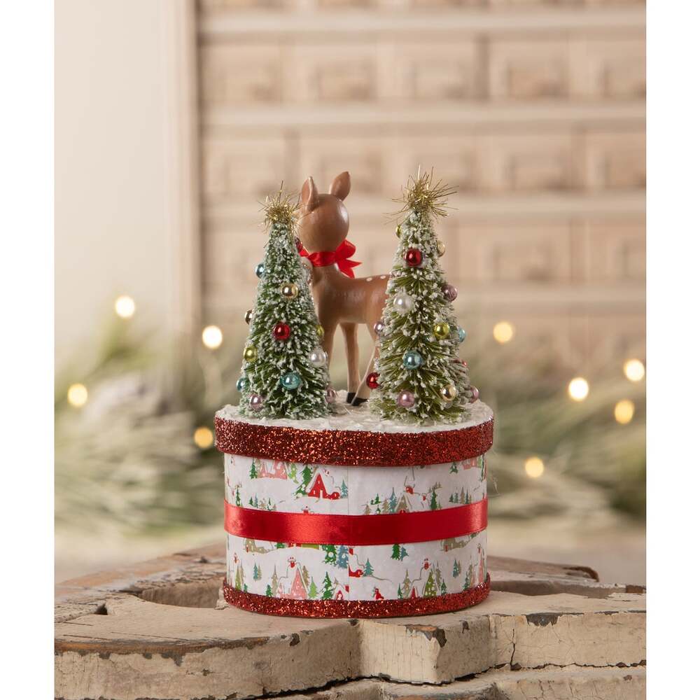 Retro Ruby Reindeer on Box by Bethany Lowe Designs 2