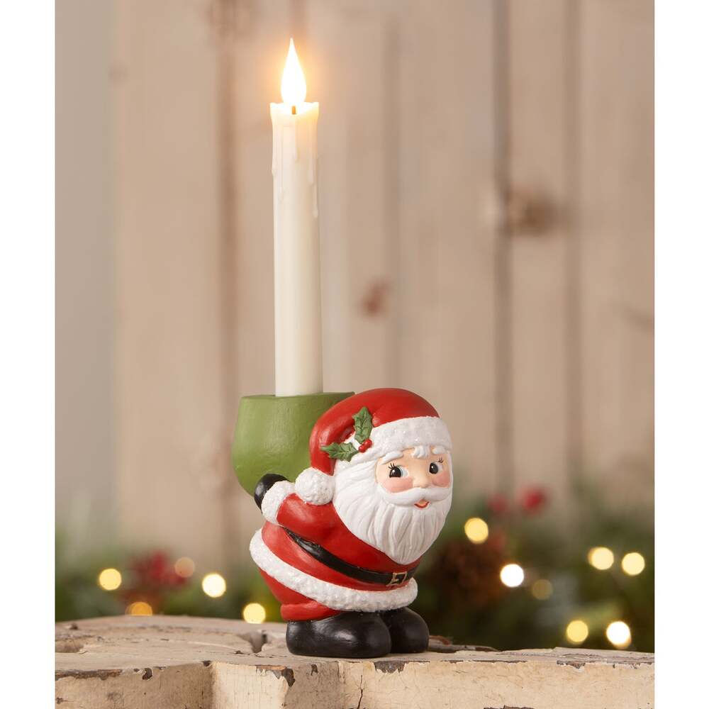 Retro Santa Candle Holder by Bethany Lowe Designs