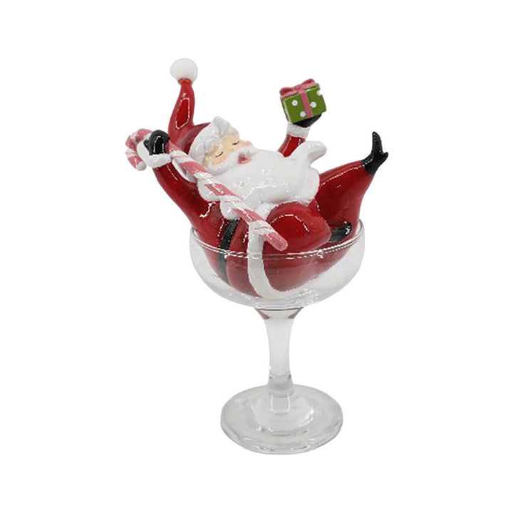 Retro Santa in Martini Glass by December Diamonds