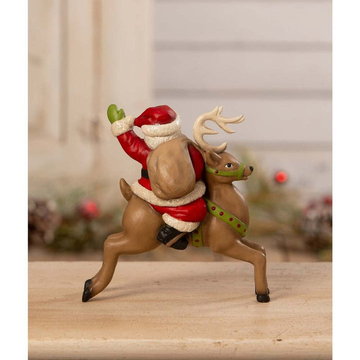 Retro Santa Riding Reindeer by Bethany Lowe Designs 1