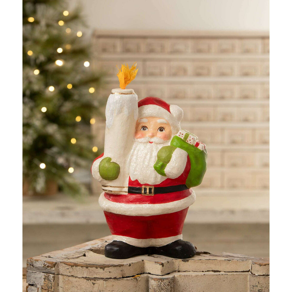 Retro Santa with Candle by Bethany Lowe Designs, image 2