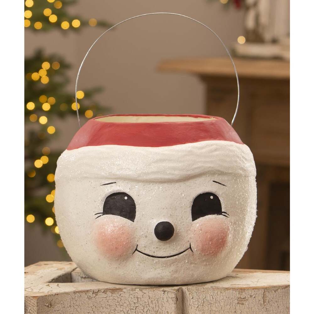 Retro Snowman Bucket Lg by Bethany Lowe Designs