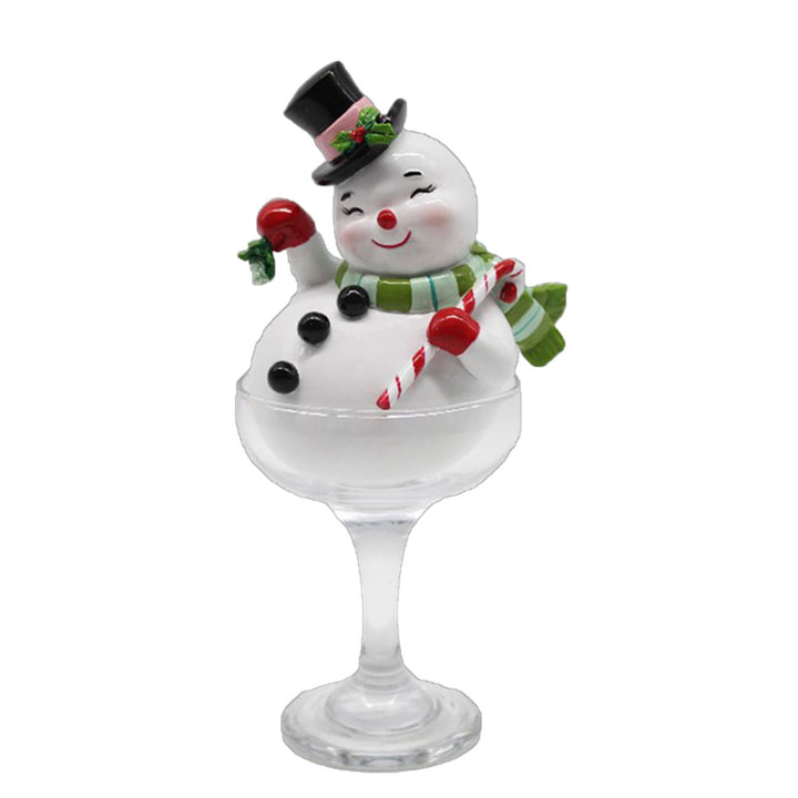 Retro Snowman in Martini Glass by December Diamonds