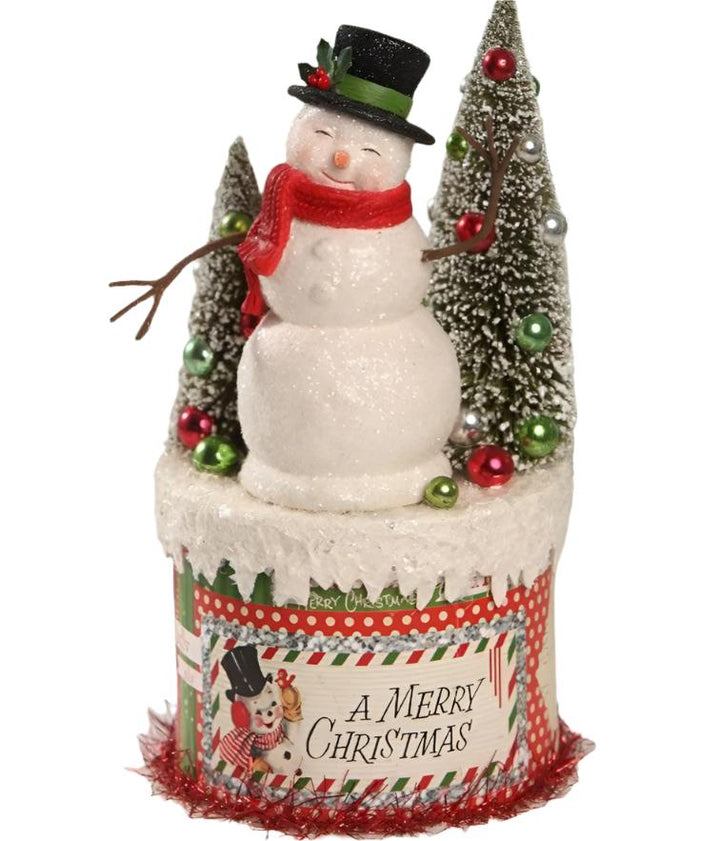 Retro Snowman on Box by Bethany Lowe - Quirks!