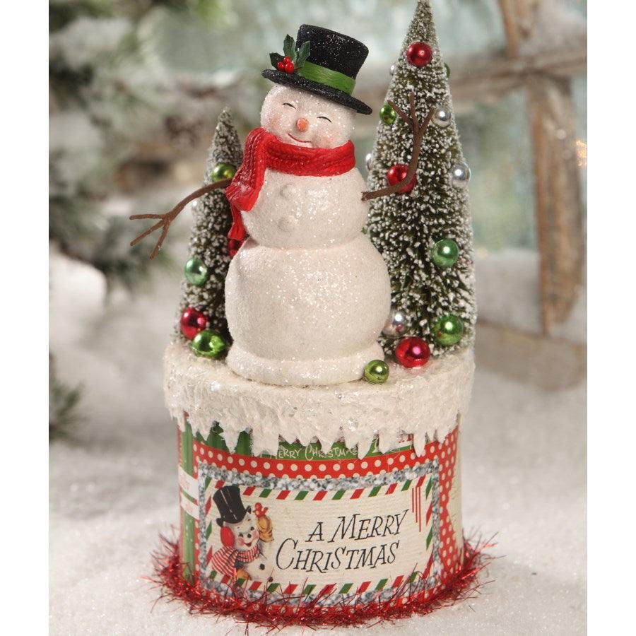 Retro Snowman on Box by Bethany Lowe - Quirks!