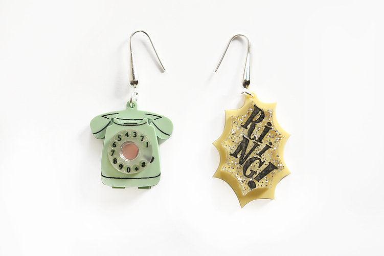 Retro Telephone Earrings by Laliblue - Quirks!