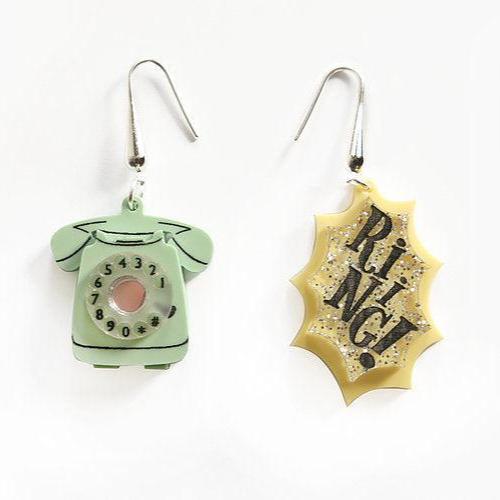 Retro Telephone Earrings by Laliblue - Quirks!