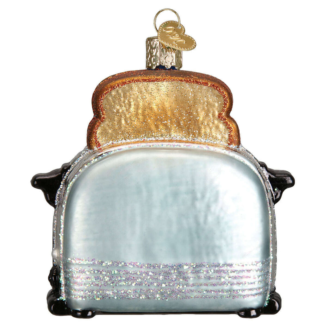 Old World Christmas Retro Toaster Blown Glass Ornament