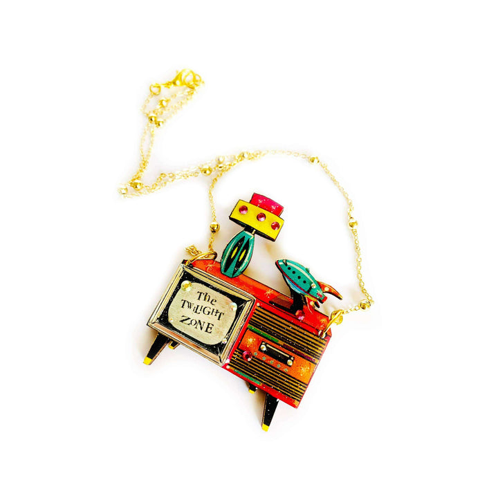 Retro TV Necklace by Rosie Rose Parker