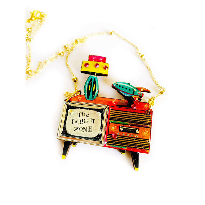 Retro TV Necklace by Rosie Rose Parker