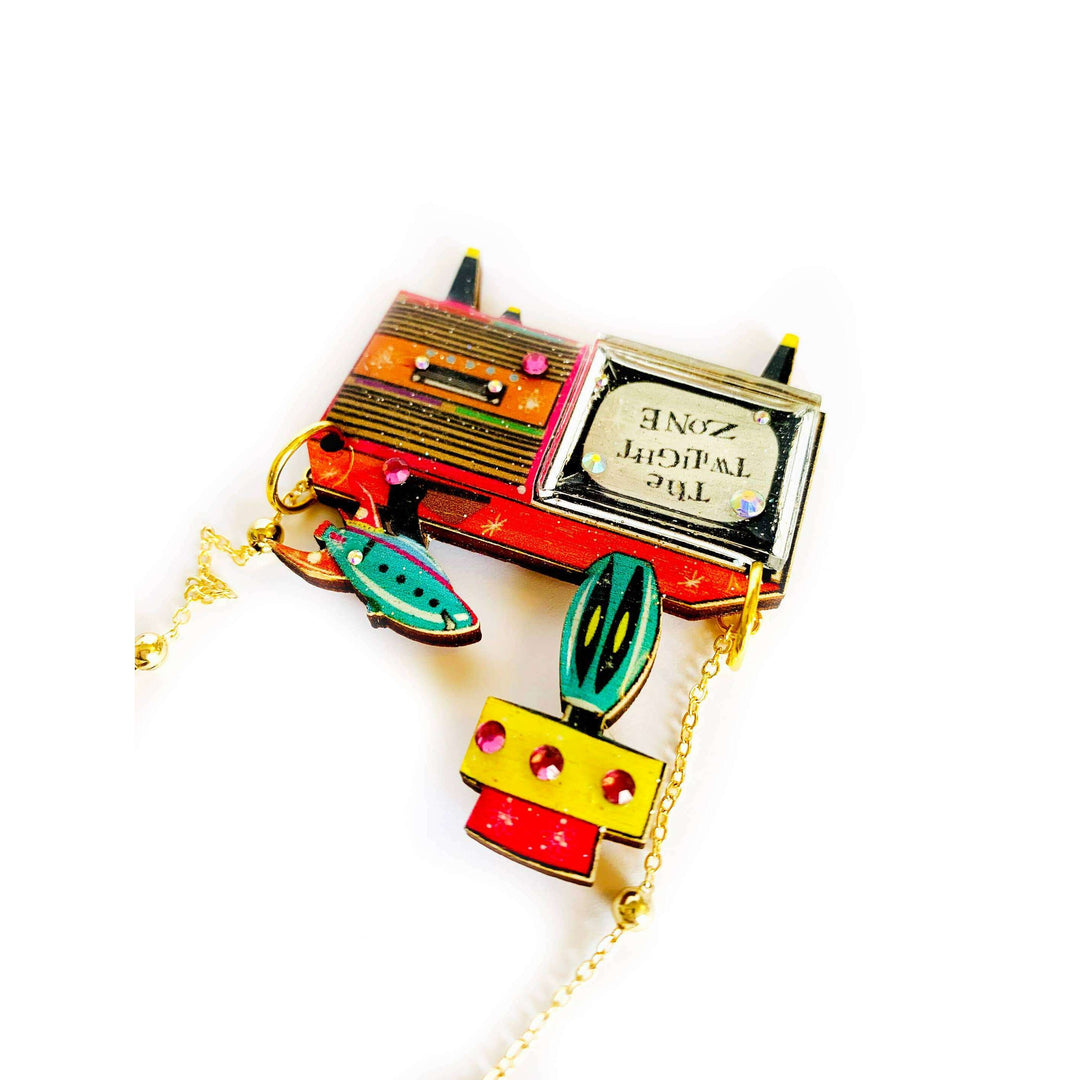 Retro TV Necklace by Rosie Rose Parker