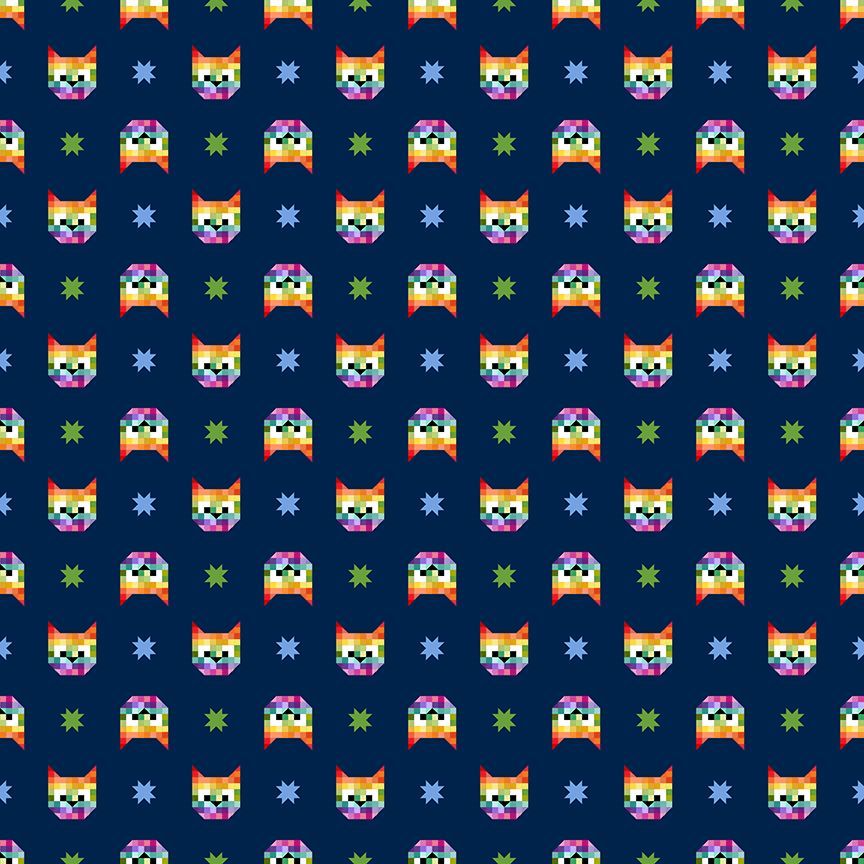Retro Cats Fit & Flare Dress
