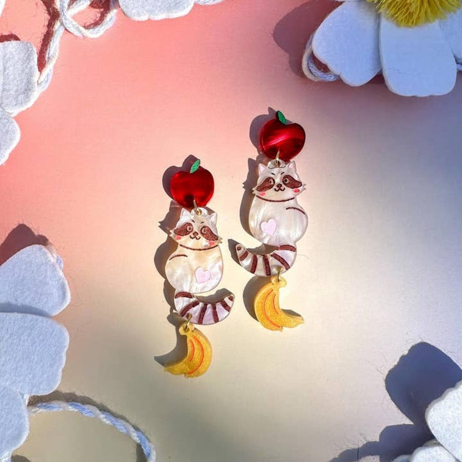Ricky the Raccoon Earrings 