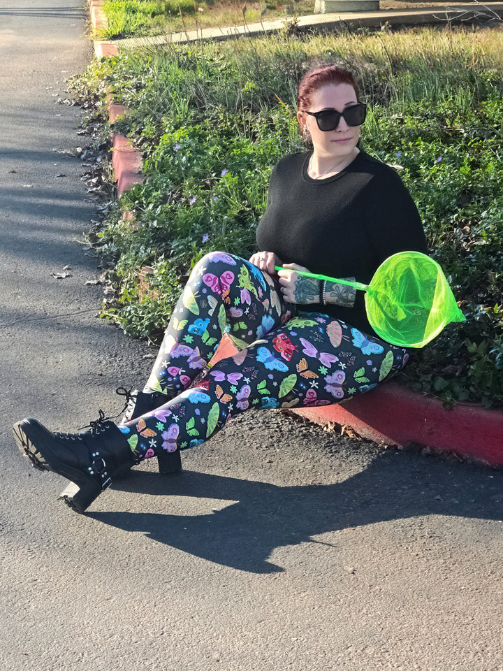 Rainbow Butterflies Leggings - High-quality Handcrafted Vibrant Spring Easter