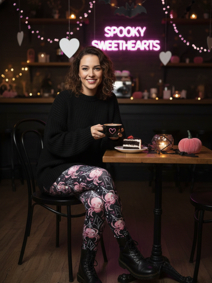 Fierce Love Exclusive Leggings - High-quality Handcrafted Vibrant Valentine's Day Valentine Spooky Love