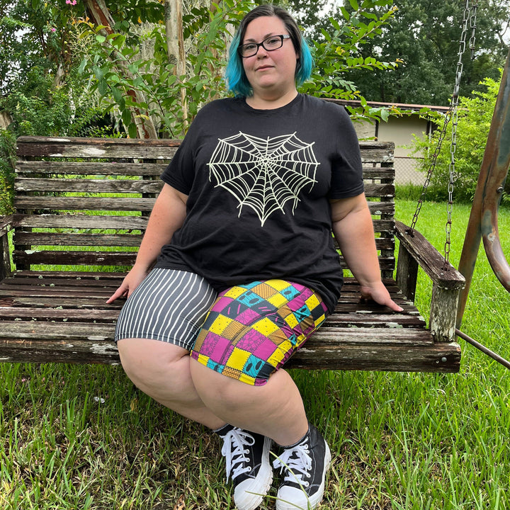 Jack & Sally Halloween Couple (Unique Exclusive) Pocket Biker Shorts - High-quality Handcrafted Vibrant Bike Shorts