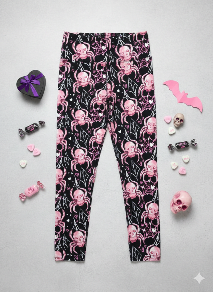 Fierce Love Exclusive Leggings - High-quality Handcrafted Vibrant Valentine's Day Valentine Spooky Love