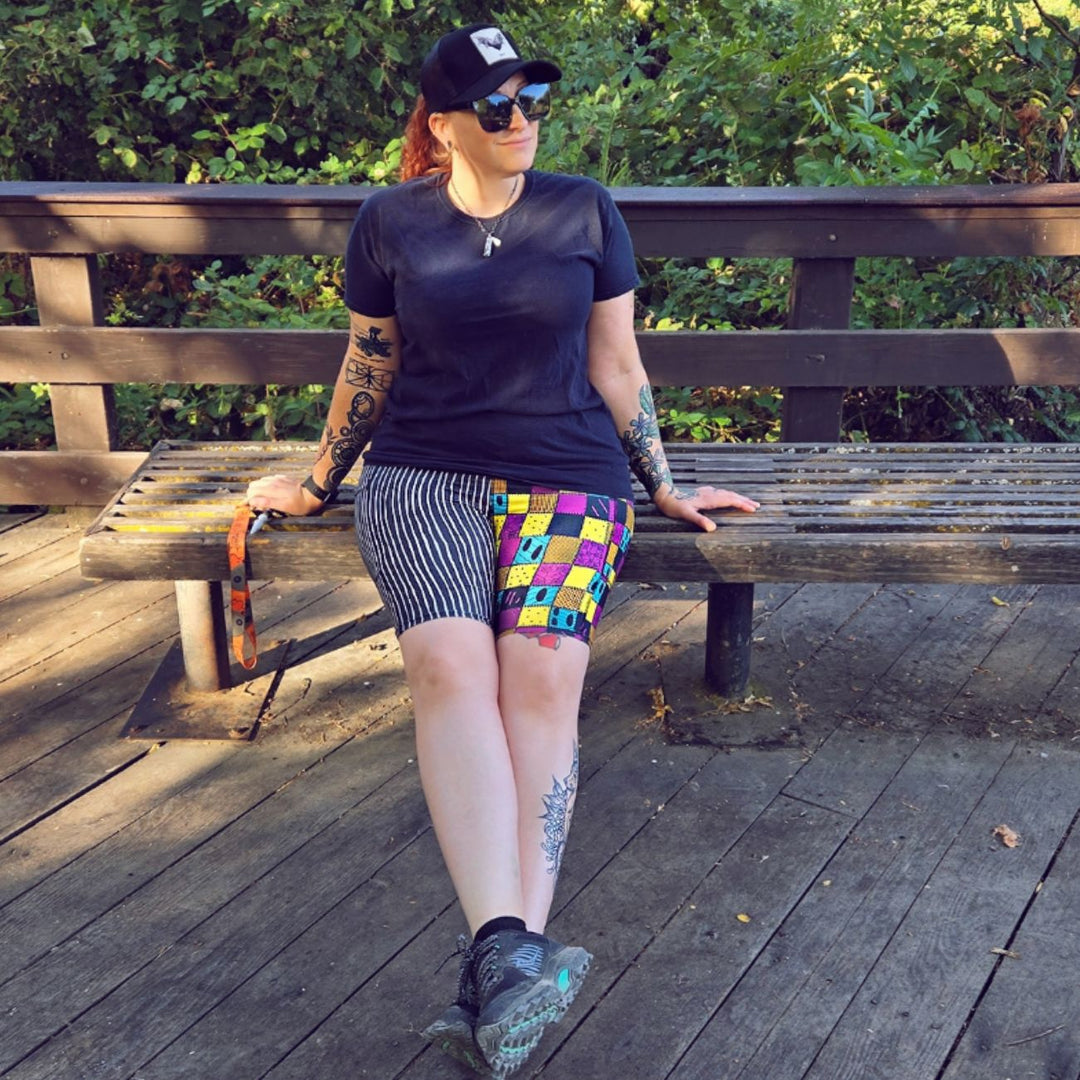 Jack & Sally Halloween Couple (Unique Exclusive) Pocket Biker Shorts - High-quality Handcrafted Vibrant Bike Shorts