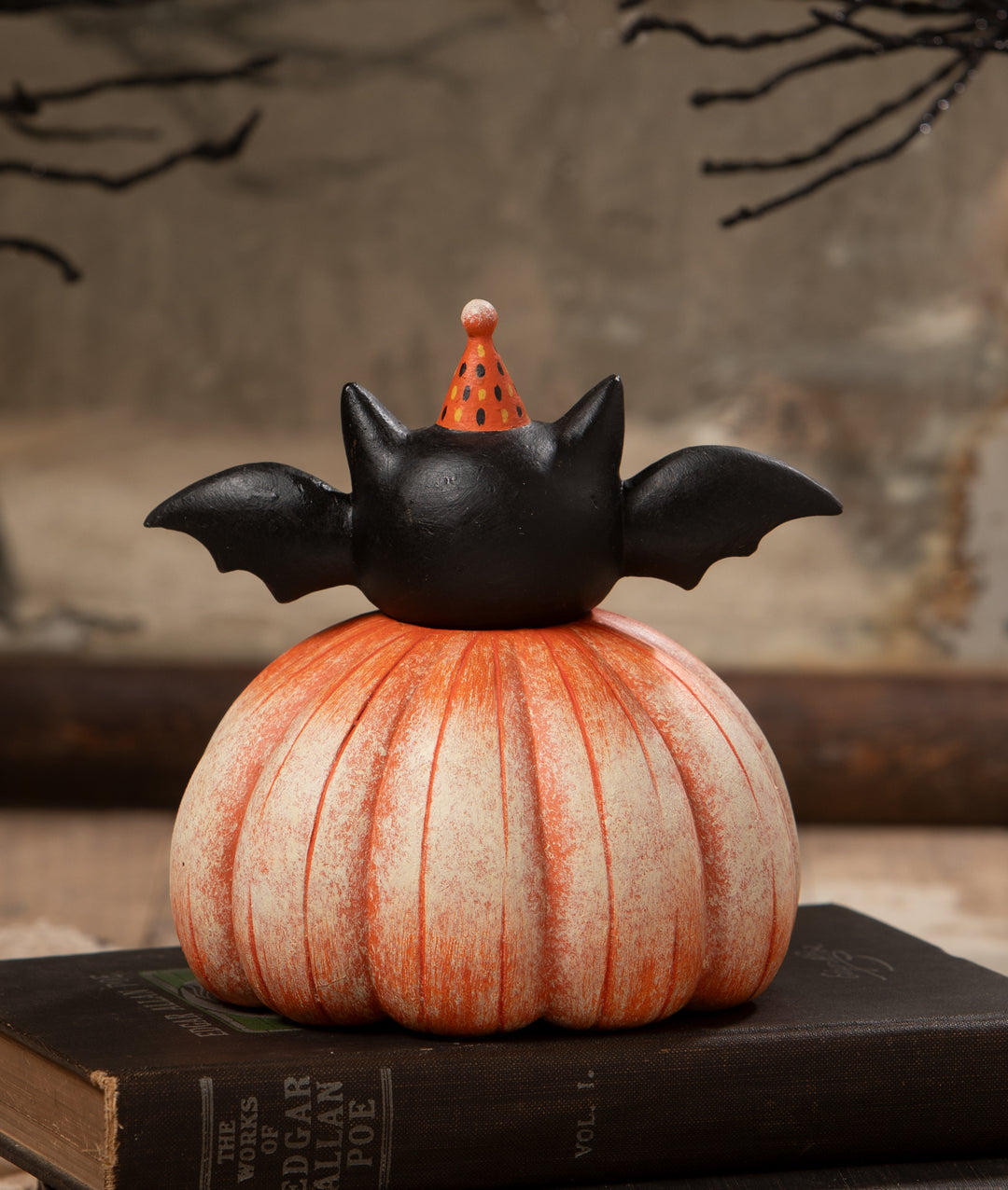 Squatty Pumpkin Batty by Bethany Lowe Designs, image 3