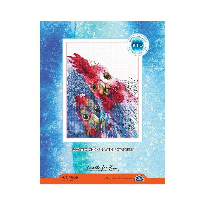 Roasted chicken with potatoes?! M658 Counted Cross Stitch Kit