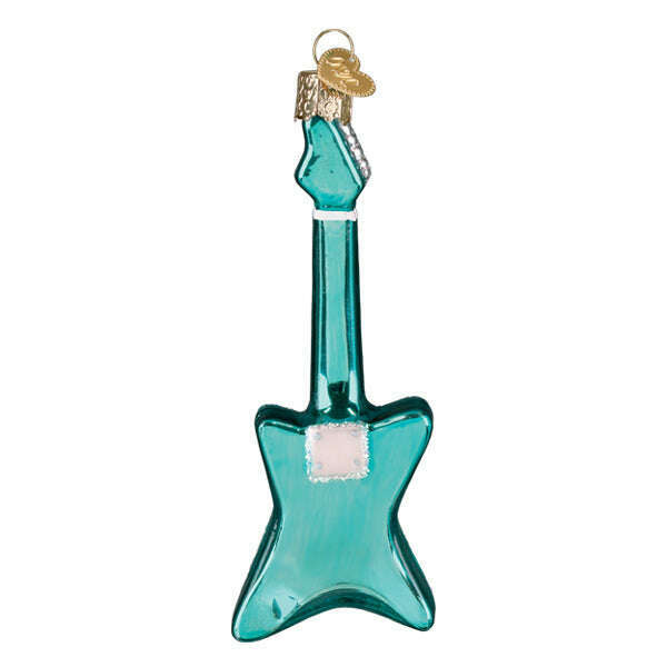 Old World Christmas Rockin' Electric Guitar Blown Glass Ornament