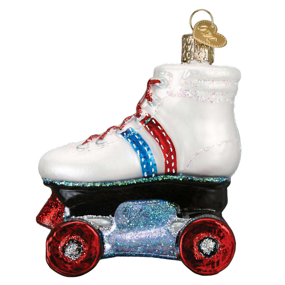 Old World Christmas Roller Skate Blown Glass Ornament