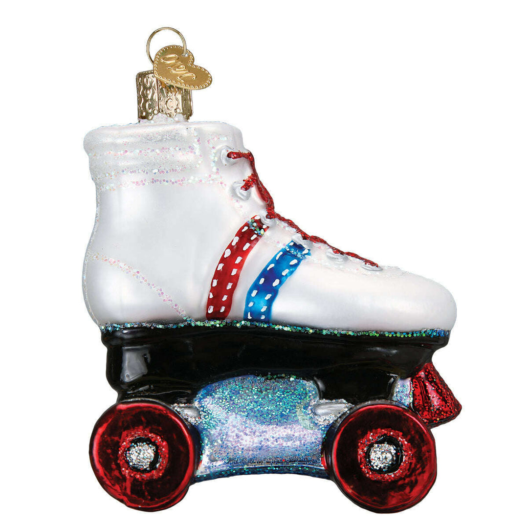 Old World Christmas Roller Skate Blown Glass Ornament