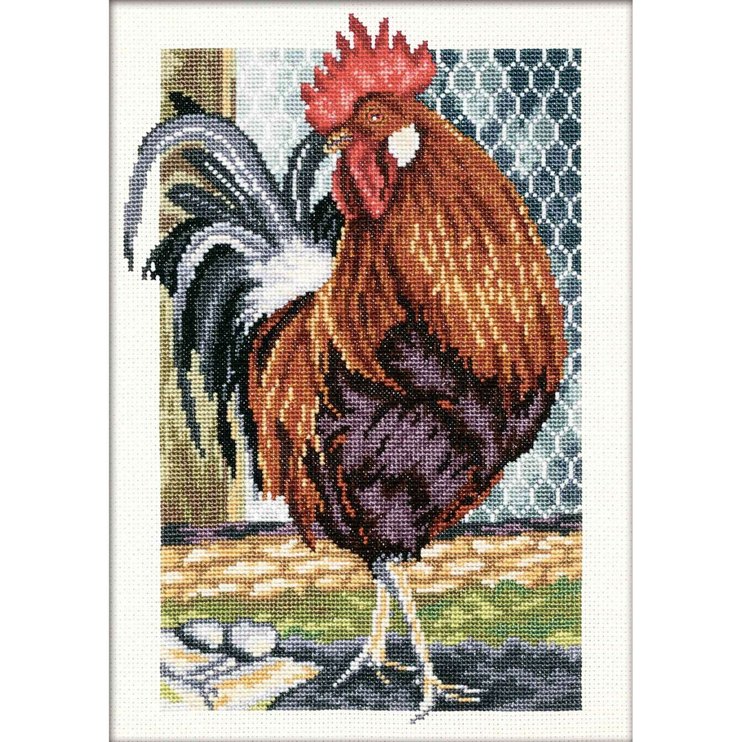 Rooster on the Walk M350 Counted Cross Stitch Kit