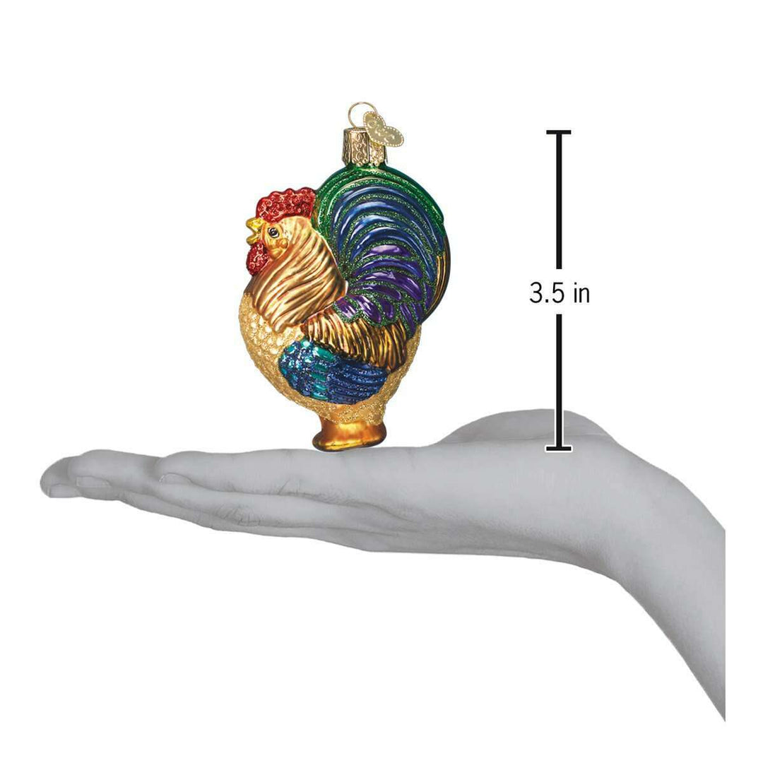 Old World Christmas Rooster Blown Glass Ornament