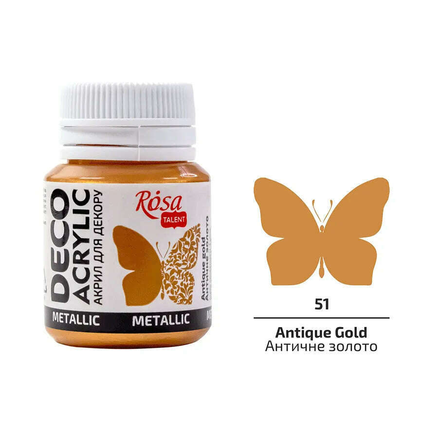 Rosa Talent Acrylic for Decor. 51 Antique Gold. Metallic. 0.68 oz.