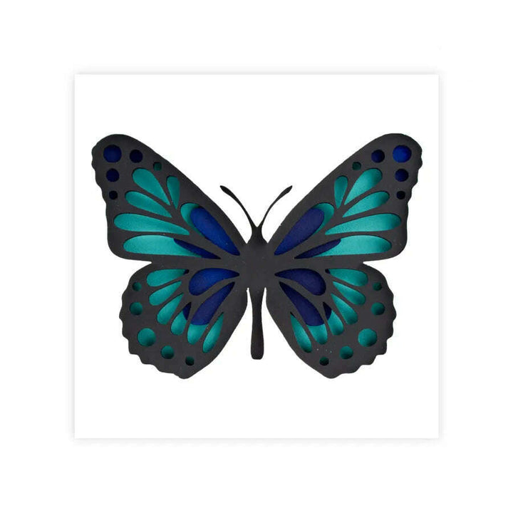 Rosa Talent Butterfly 3D Painting on Primed Fiberboard Set. Create Your DIY Decoration. 4 Layers. 6.69*6.69 inches.