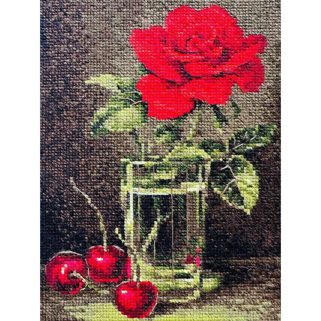 Rose and Sweet Cherry R2123 Counted Cross Stitch Kit