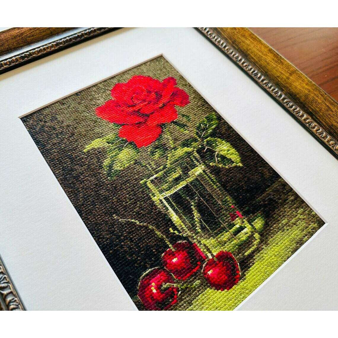 Rose and Sweet Cherry R2123 Counted Cross Stitch Kit