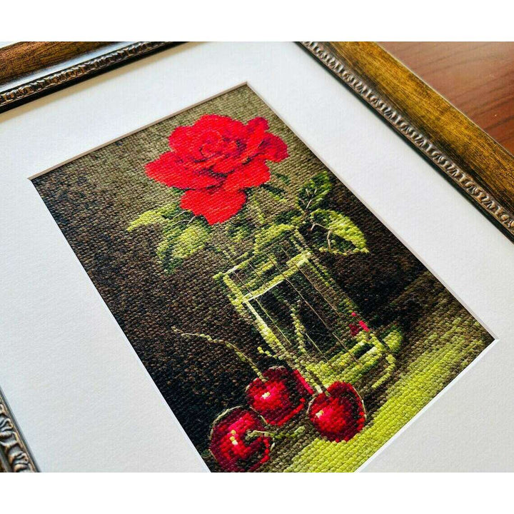 Rose and Sweet Cherry R2123 Counted Cross Stitch Kit
