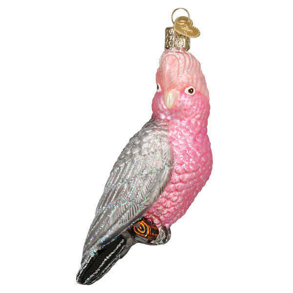 Old World Christmas Rose-Breasted Cockatoo Blown Glass Ornament