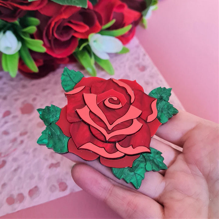 Rose Brooch by Cherryloco Jewellery - 14036-BR 2