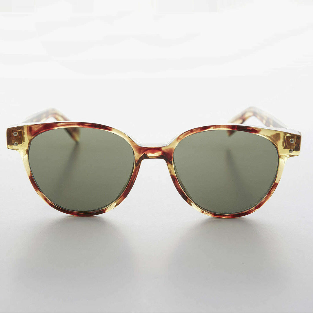 Round Horn Rim Cat Eye Women's Vintage Sunglass - Jackson