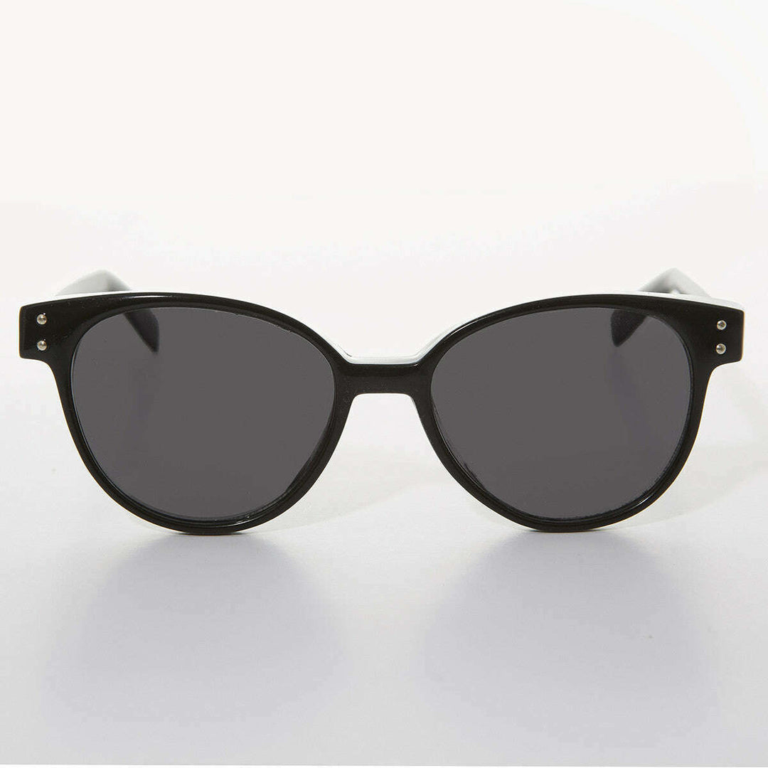 Round Horn Rim Cat Eye Women's Vintage Sunglass - Jackson