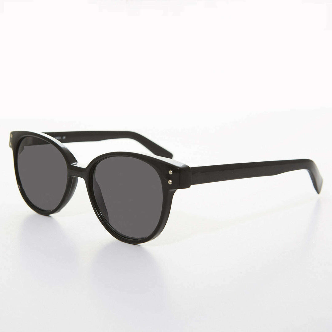 Round Horn Rim Cat Eye Women's Vintage Sunglass - Jackson