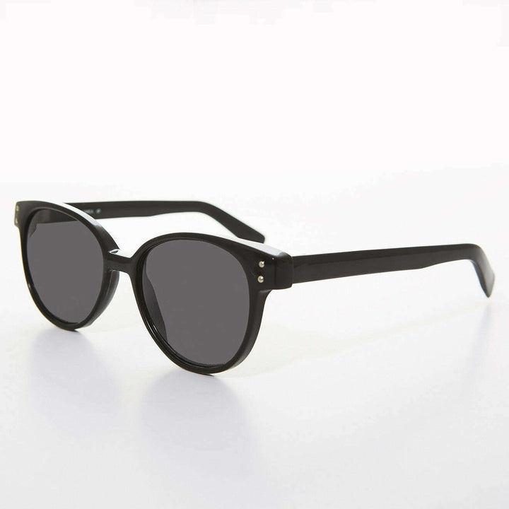 Round Horn Rim Cat Eye Women's Vintage Sunglass - Jackson