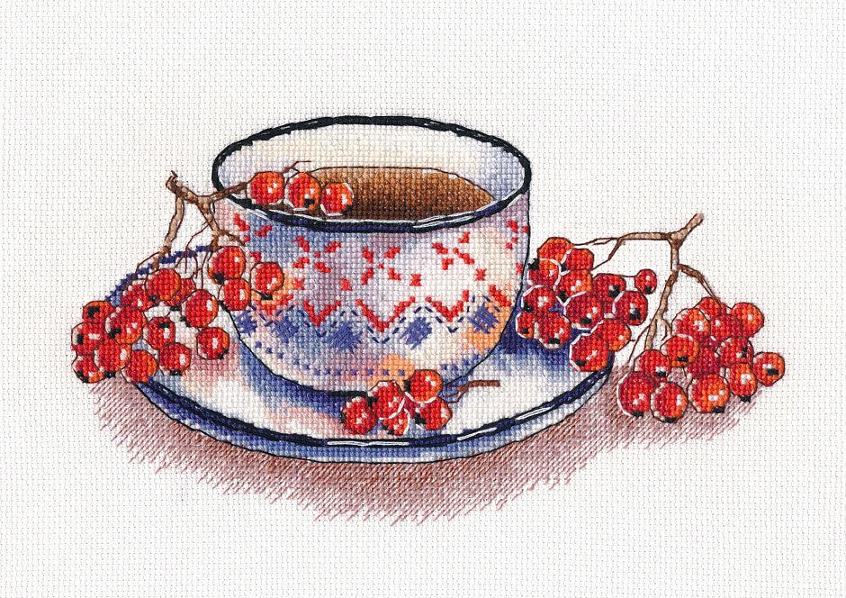 Rowanberry Tea 1452 Counted Cross Stitch Kit