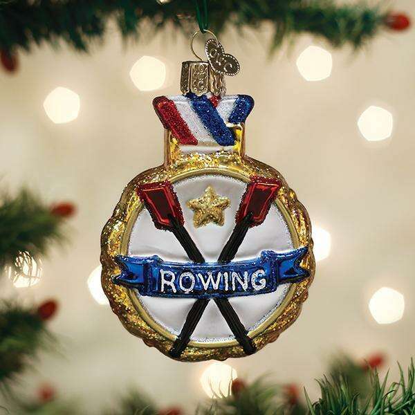 Old World Christmas Rowing Blown Glass Ornament