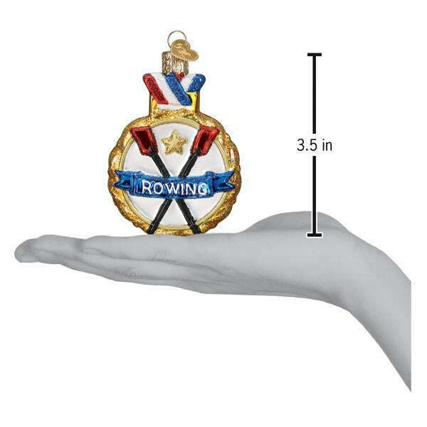 Old World Christmas Rowing Blown Glass Ornament