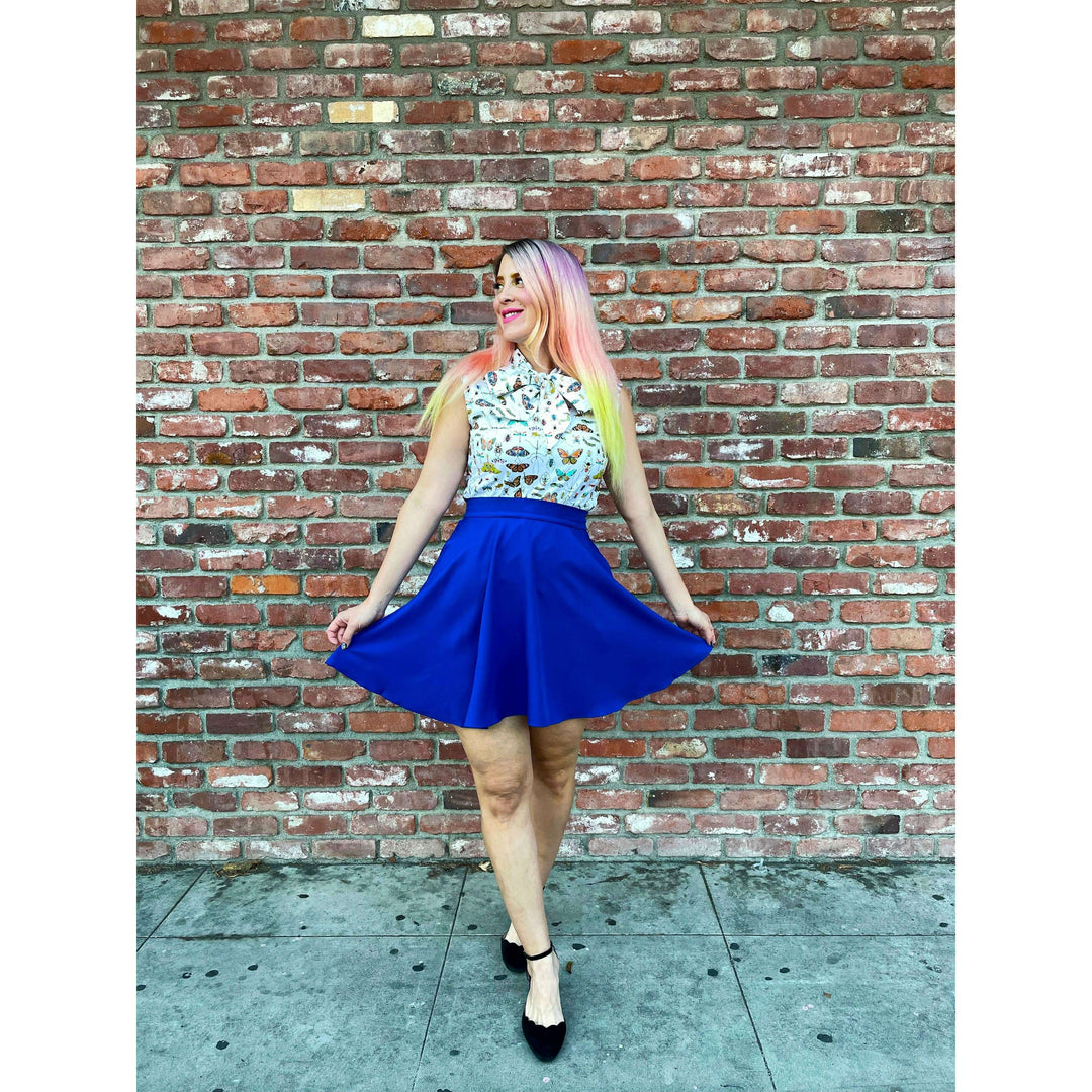 Royal Blue Skater Skirt