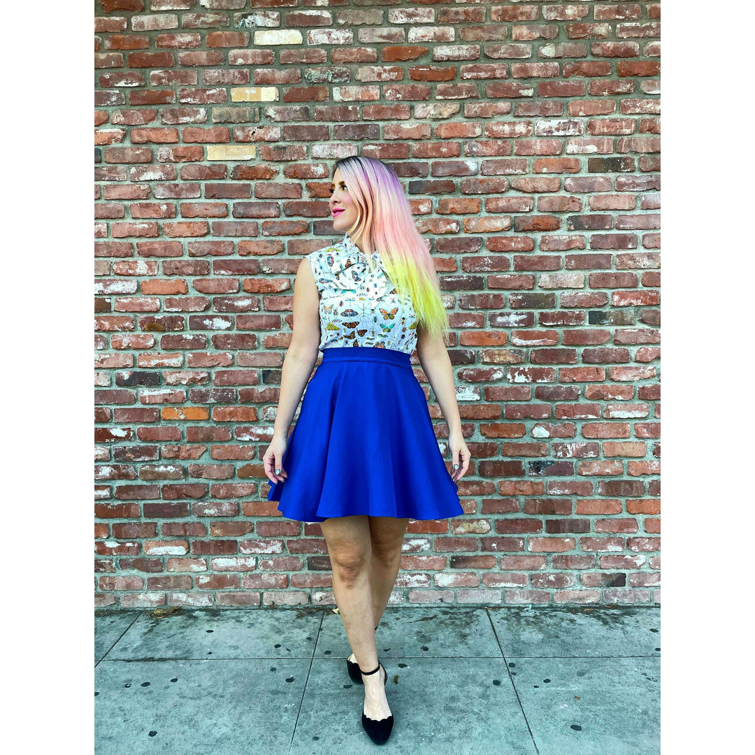 Royal Blue Skater Skirt